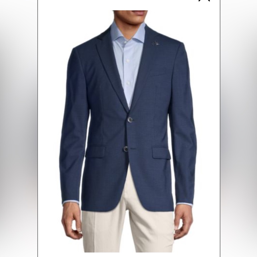 NWT JOHN VARVATOS STAR U.S.A.
Bleecker Regular-Fit Wool-Blend Blazer Size 38R